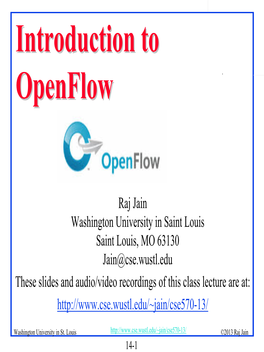 Introduction to Openflow