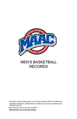 Men's Basketball Records