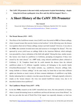 A Short History of the Camv 35S Promoter