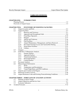 Table of Contents