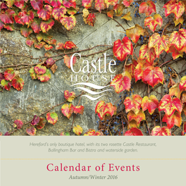 Calendar of Events