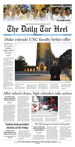 Duke Extends UNC Faculty Better Offer Professors Say Money, Politics Helps Choice to Leave by Leah Moore Senior Writer