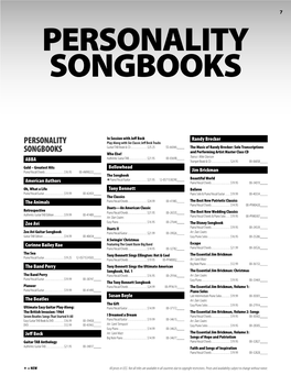 Personality Songbooks