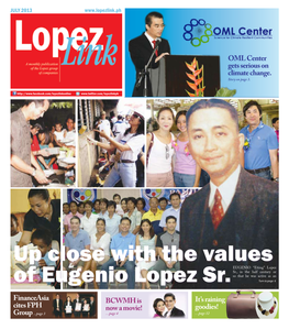 Up Close with the Values of Eugenio Lopez