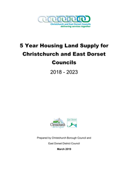 Christchurch and East Dorset 5 Year Housing Land Supply 2018-2023