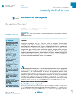 Autoimmune Neutropenia