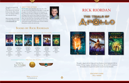 Rick Riordan ( Is the Author of Five at Sam Houston State University