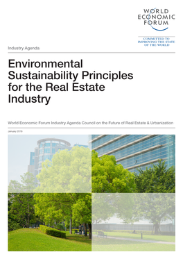 Environmental Sustainability Principles for the Real Estate Industry