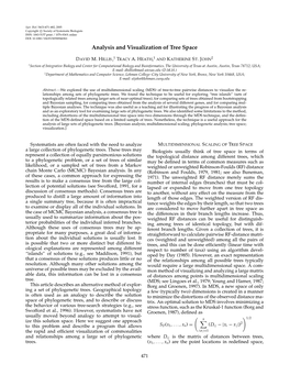 Analysis and Visualization of Tree Space