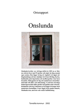 Ortsrapport Onslunda