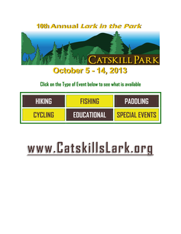 Hiking Fishing Paddling Cycling Educational Special Events