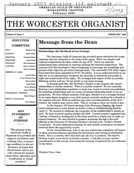 The Worcester Organist