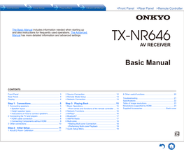 Tx-Nr646 Av Receiver