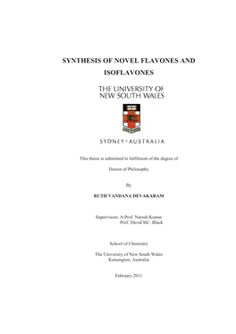 Synthesis of Novel Flavones and Isoflavones