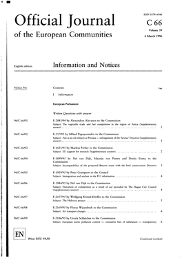 Official Journal C 66 Volume 39 of the European Communities 4 March 1996