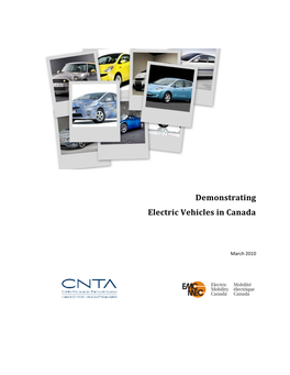 Demonstrating Electric Vehicles in Canada