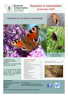 Autumn E-Newsletter September 2020