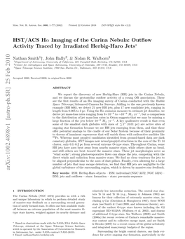 HST/ACS Hα Imaging of the Carina Nebula: Outflow Activity Traced by Irradiated Herbig-Haro Jets