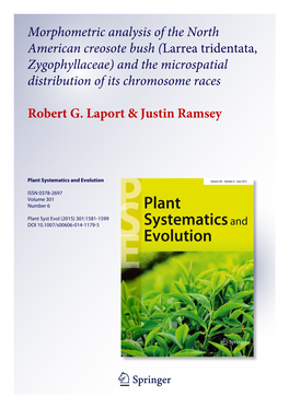 Larrea Tridentata, Zygophyllaceae) and the Microspatial Distribution of Its Chromosome Races