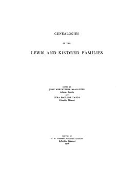 Lewis and Kindred Families