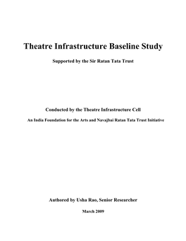 Theatre Infrastructure Baseline Study