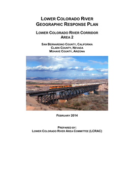 Lower Colorado River Geographic Response Plan