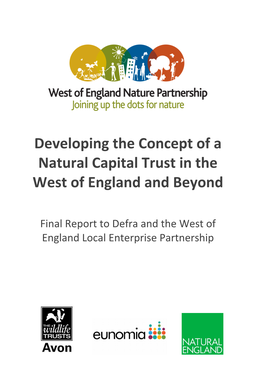 Developing the Concept of a Natural Capital Trust in the West of England and Beyond