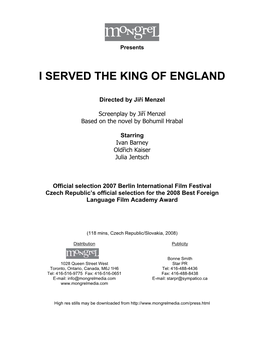 I Served the King of England