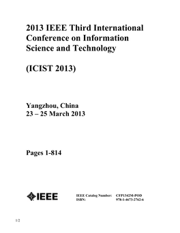 2013 IEEE Third International Conference on Information Science and Technology