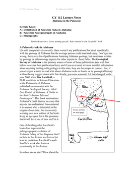 GY 112 Lecture Notes D