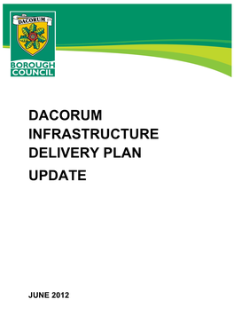 Infrastructure Delivery Plan Update 2012