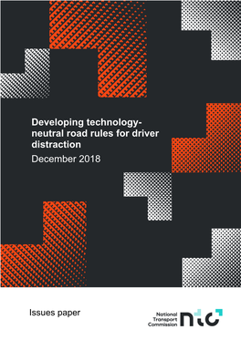 Developing Technology-Neutral Road Rules for Driver Distraction