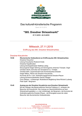 Striezelmarkt Programm 2019