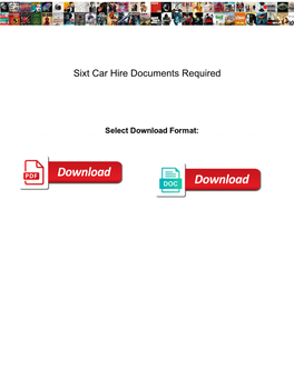 Sixt Car Hire Documents Required