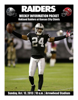 WEEKLY INFORMATION PACKET Oakland Raiders at Kansas City Chiefs