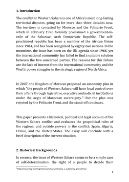 Western Sahara: Africa's Longest and Most Forgotten Territorial Conflict