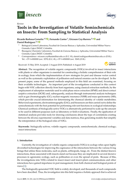 Tools in the Investigation of Volatile Semiochemicals on Insects: from Sampling to Statistical Analysis