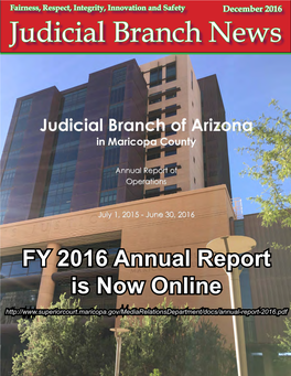 December 2016 Judicial Branch News