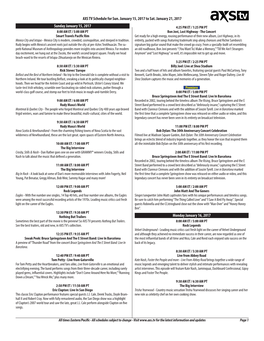 AXS TV Schedule for Sun. January 15, 2017 to Sat. January 21, 2017