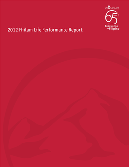 2012 Philam Life Performance Report Contents
