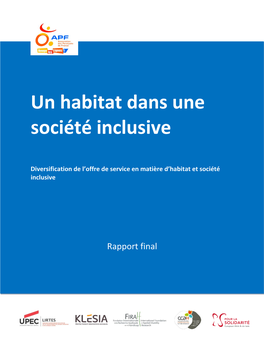 Un Habitat Dans Une Société Inclusive