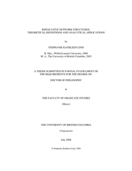 Replicative Network Structures: Theoretical Definitions and Analytical Applications