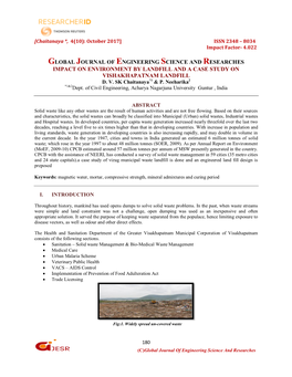 Global Journal of Engineering Science and Researches Impact on Environment by Landfill and a Case Study on Vishakhapatnam Landfill D