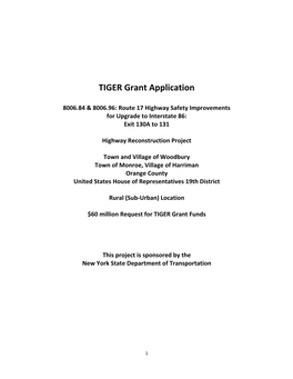 TIGER Grant Application