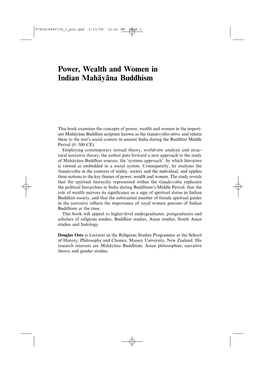 Power, Wealth and Women in Indian Mah1y1na Buddhism