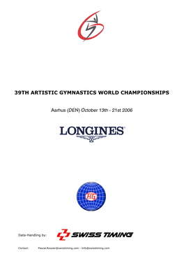 39Th Artistic Gymnastics World Championships