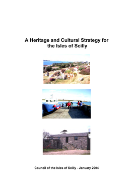 A Heritage and Cultural Strategy for the Isles of Scilly