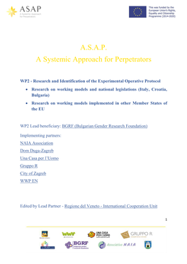 A.S.A.P. a Systemic Approach for Perpetrators