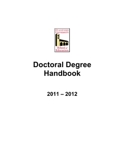 Doctoral Degree Handbook