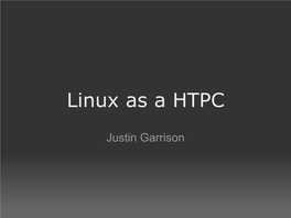 Linux As a HTPC